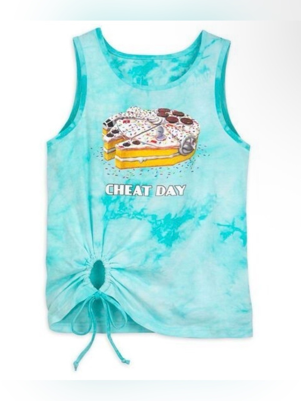 Disney Parks Star Wars Millennium Falcon Cake Cheat Day Tank Top Women's M New